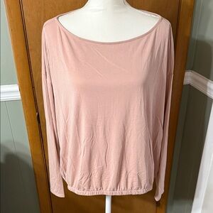 Express Women's Soft Pink Long Sleeve Top